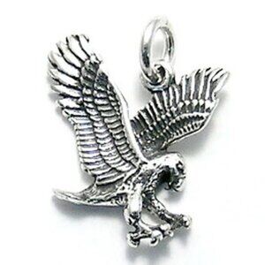 EAGLE CHARM IN STERLING SILVER.